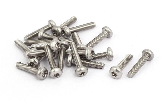 Viti a Torx da 20, M2.5 x 12 mm, in Acciaio Inossidabile, Sicure e Resistenti, Adatti per Abitazioni, Uffici e Industria