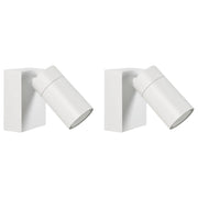 Set di 2 lampade da parete per esterni alluminio bianco illuminazione moderna per esterni, alluminio