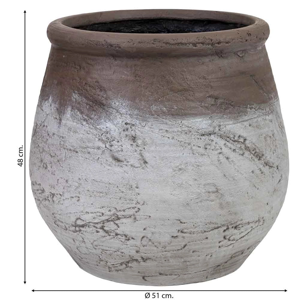 Fioriera in fibra di vetro bianca 51x51x48 cm