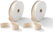 Cadeaulint fluwelen decoratielint stoffen - 25 mm x 9 m - 2 rolli - beige crème