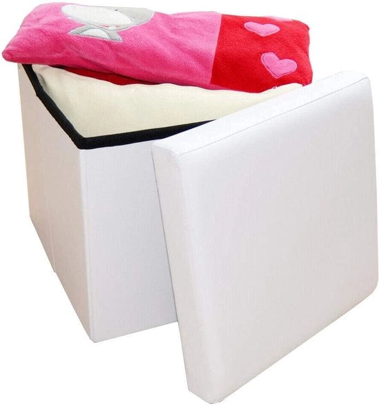 Poef Opportuno con Spazio di Ripostiglio - Hocker – Bancalino – Bancalino con Spazio di Ripostiglio - Accessori per la Sala da Pranzo 

Dimensioni: 38 x 38 x 38 cm