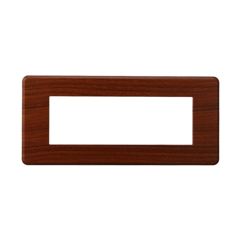 Placca Slim Sottile 6P Serie Moon Colore Radica Compatibile Con Bticino Axolute Air
