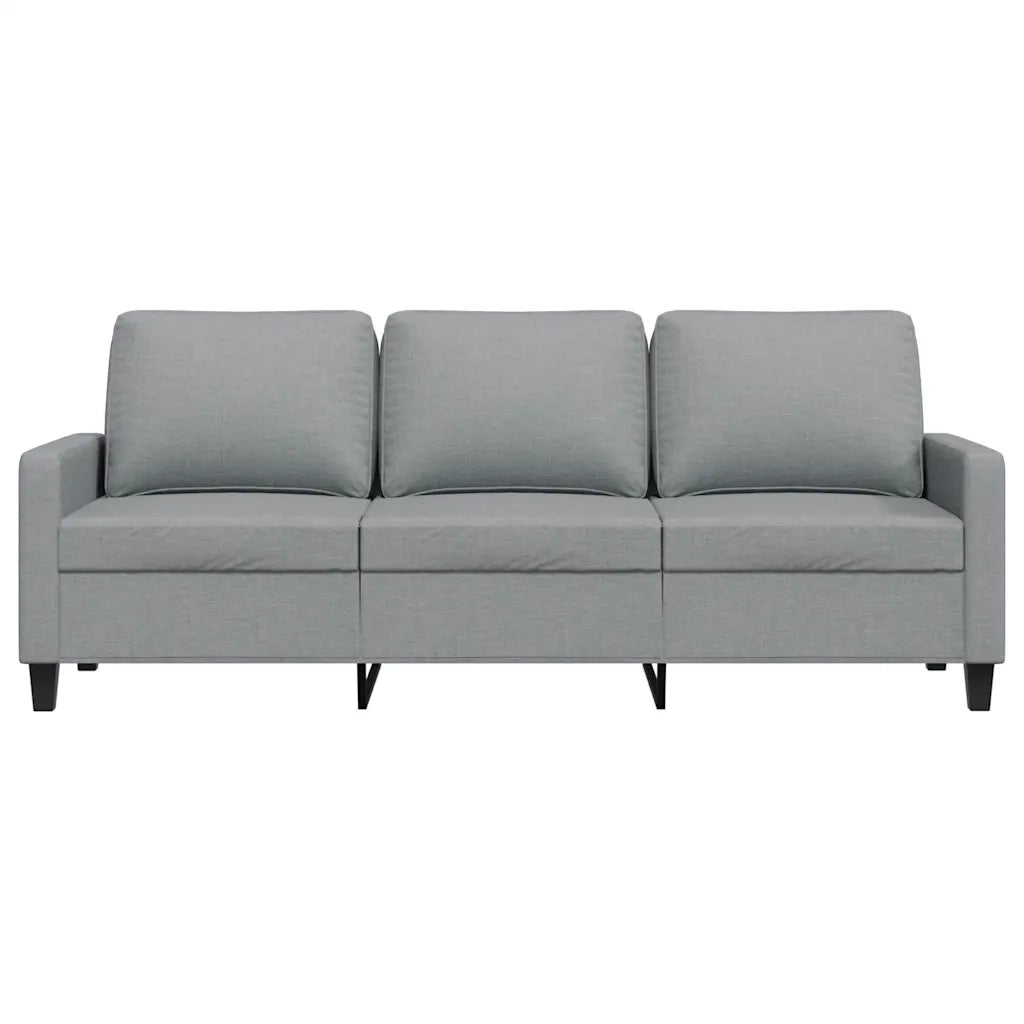 Divano a 3 Posti Grigio Chiaro 180 cm in Tessuto 359171