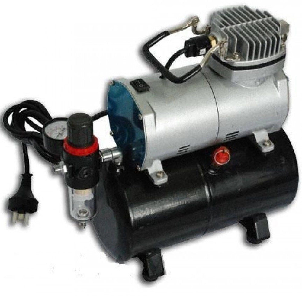 Trade Shop - Mini Compressore Portatile Per Aerografo Aereopenna 1/5hp Serbatoio 3 Lt. -