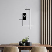 Morofaba, Quadro Materiale Struttura in Metallo, 49x30h cm Nero