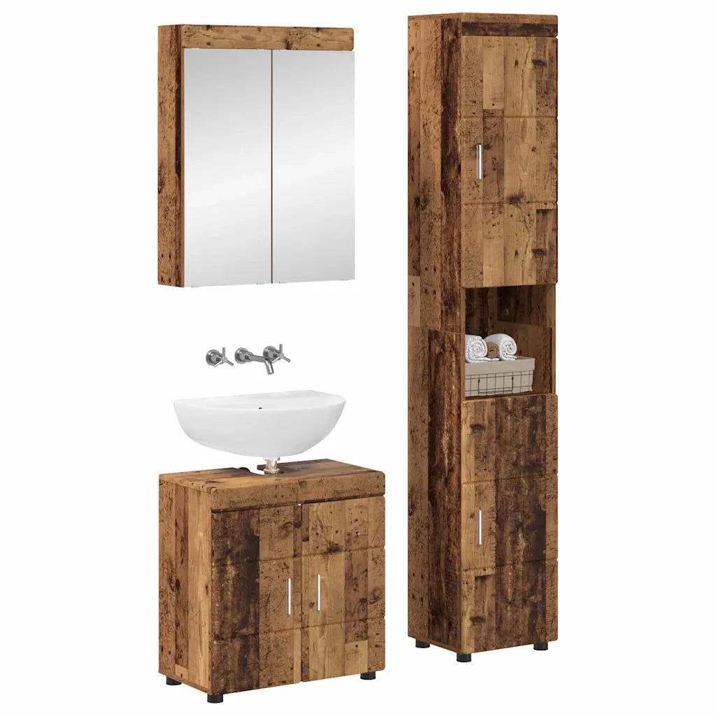 Set di mobili per il bagno TULUM 3 pcs Legno vecchio
