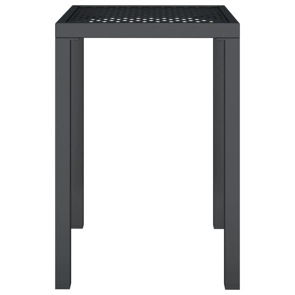 Tavolo da Giardino | Tavolino da esterno Antracite 50x50x72 cm Acciaio
