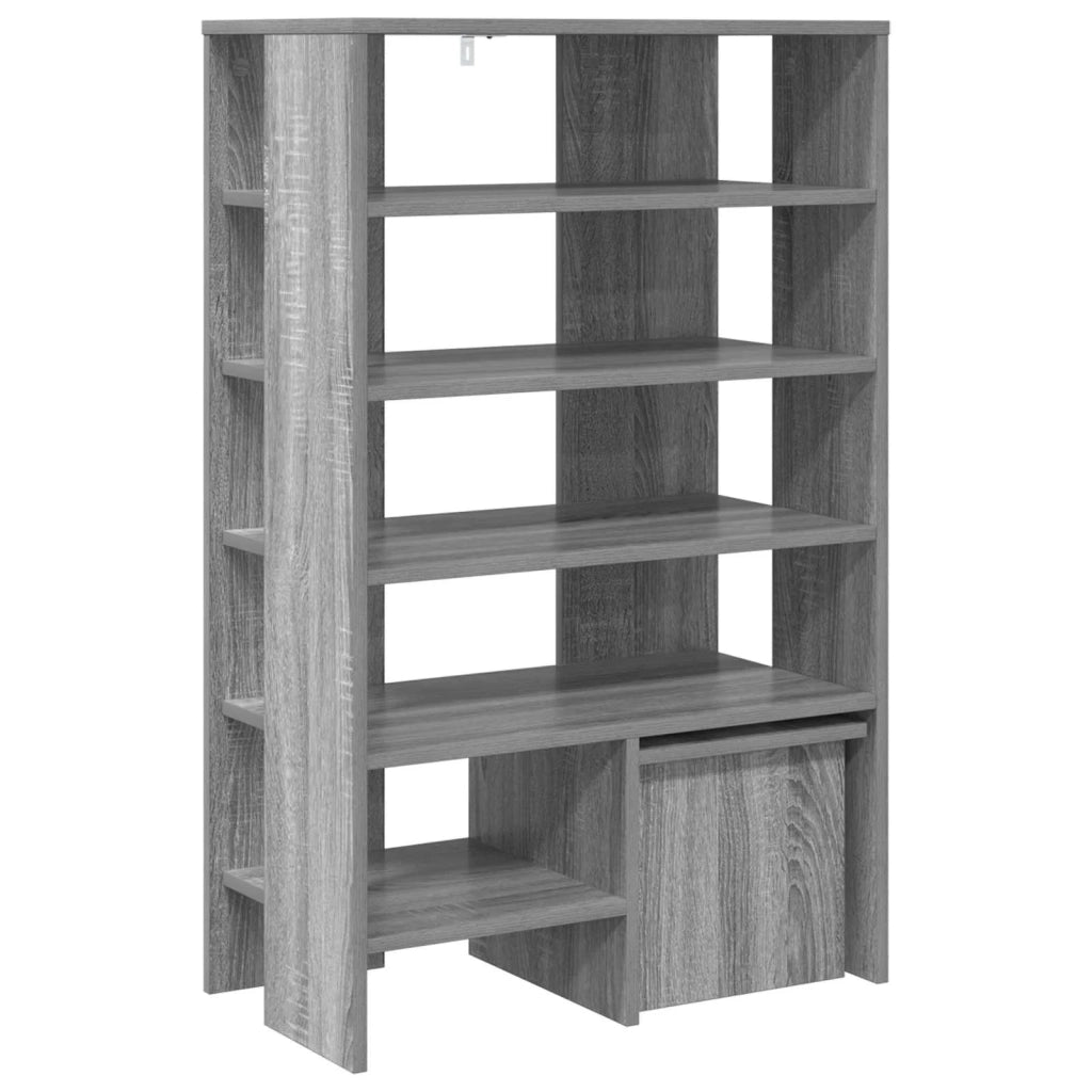 Mobile per scarpe 2 pcs Grigio Sonoma Legno multistrato 8000385