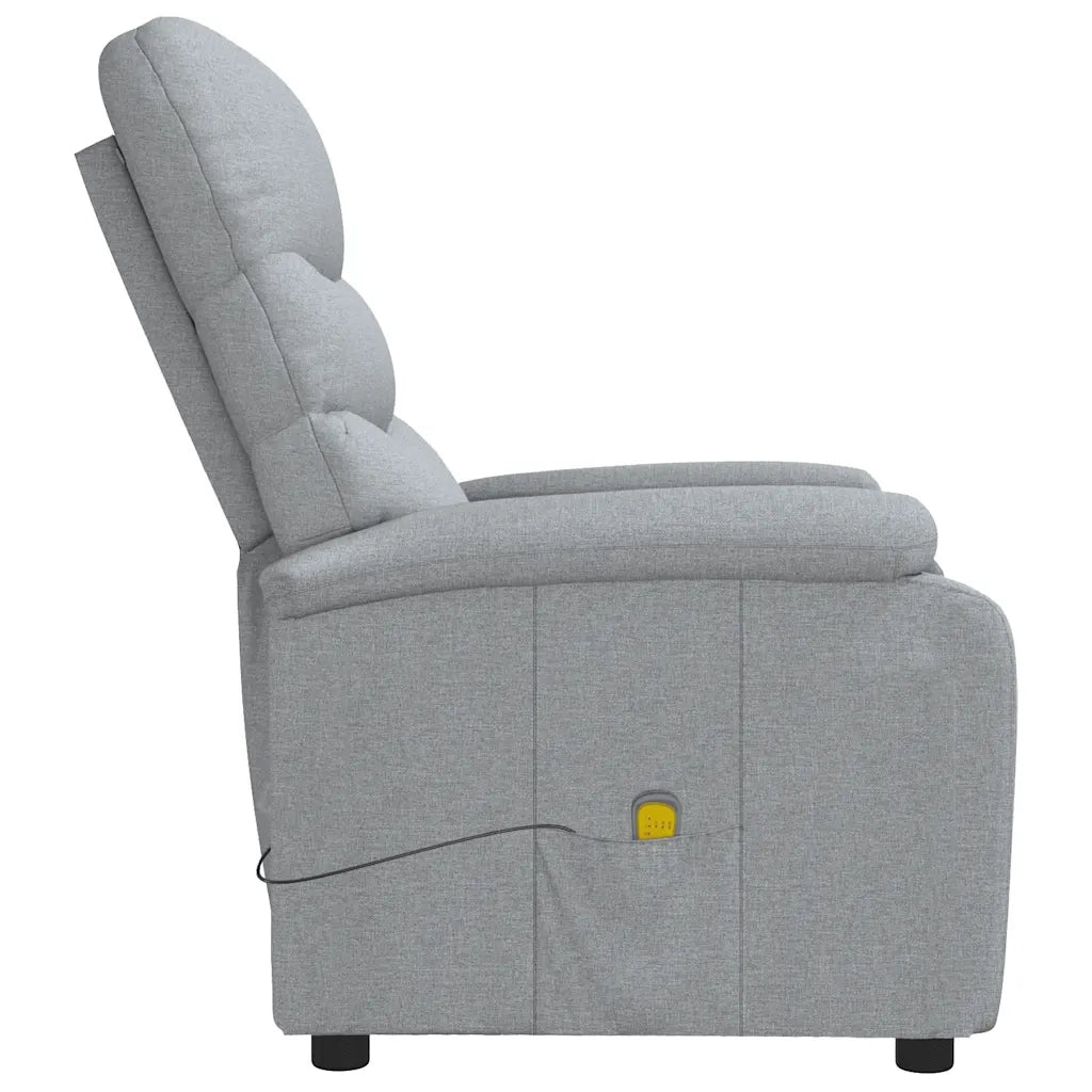 Poltrona Massaggiante Reclinabile Grigio Chiaro in Tessuto cod mxl 52950