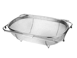 SCOLATUTTO ESTENSIBILE IN ACCIAIO INOX CHEF  cm.34/55x24x10h.    TESCOMA
