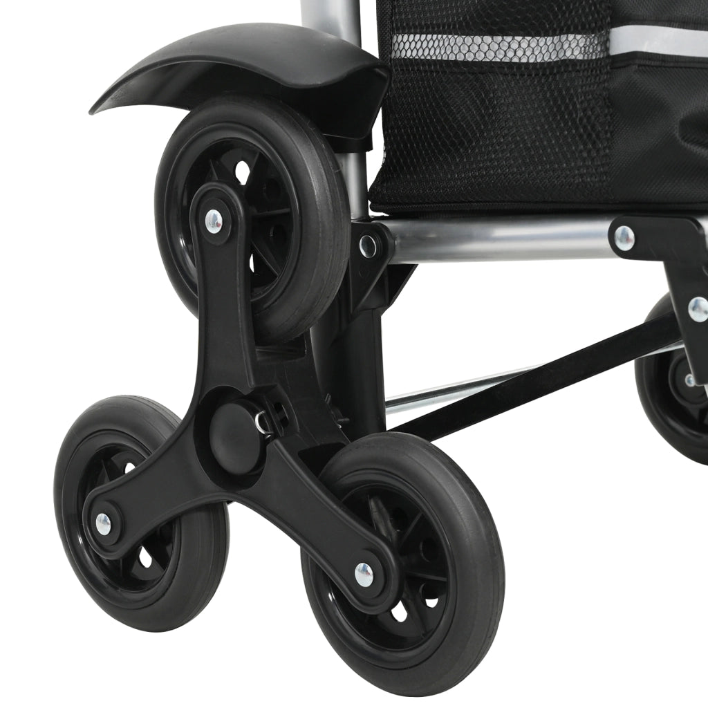 Carrello della spesa  con scalatore di gradini Nero 40 L