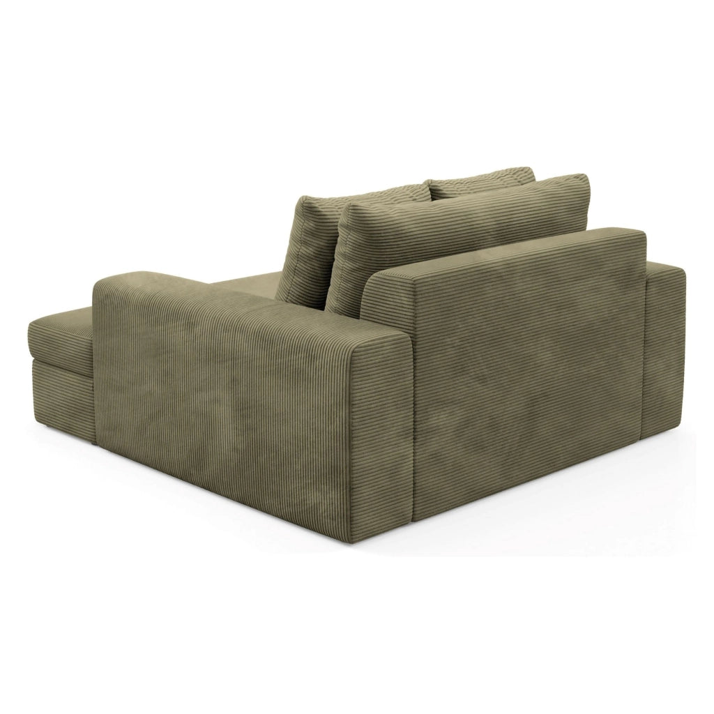 Comazzo, Divano Fisso 2 Posti Cuscini Sfoderabili, 162x167x86h cm Verde Oliva