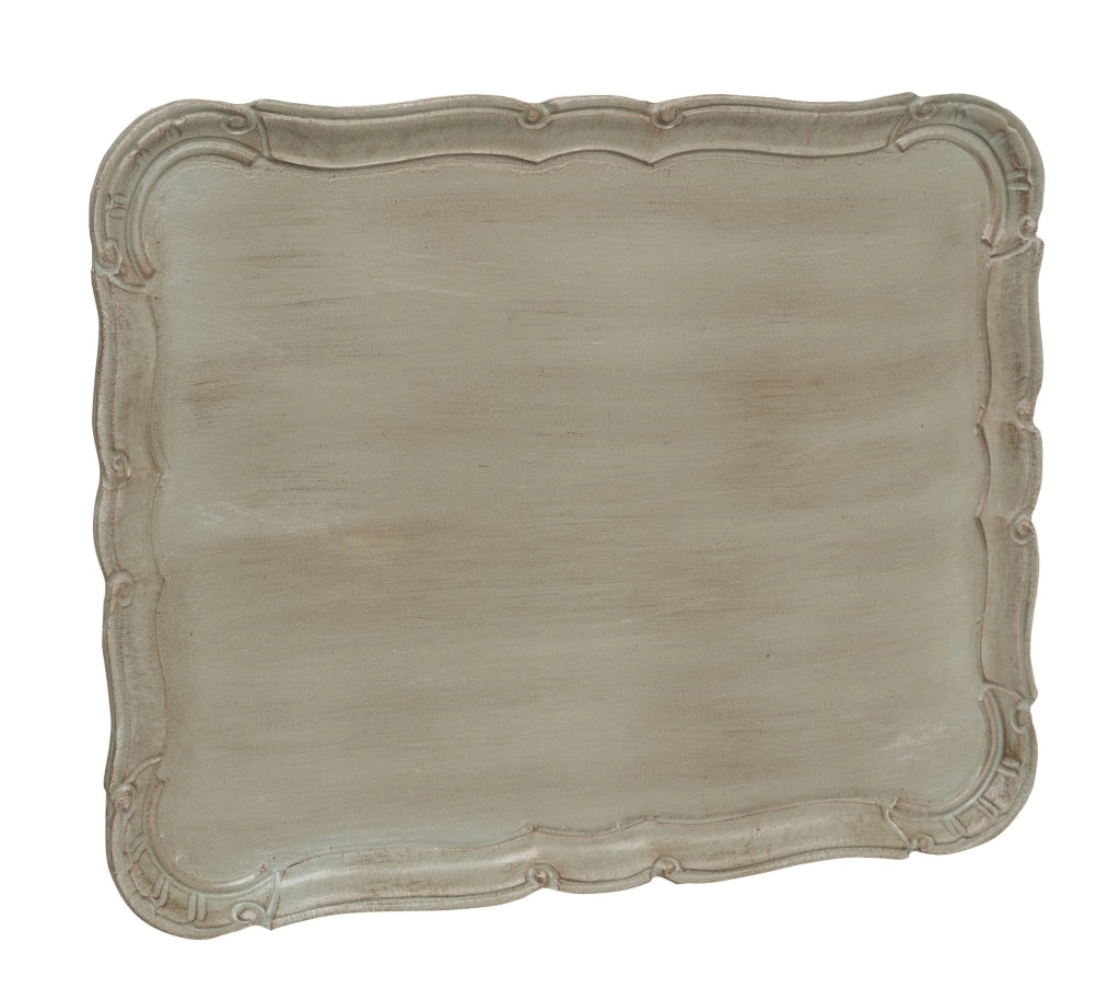 Biscottini Vassoio in legno finitura verde salvia Made in Italy