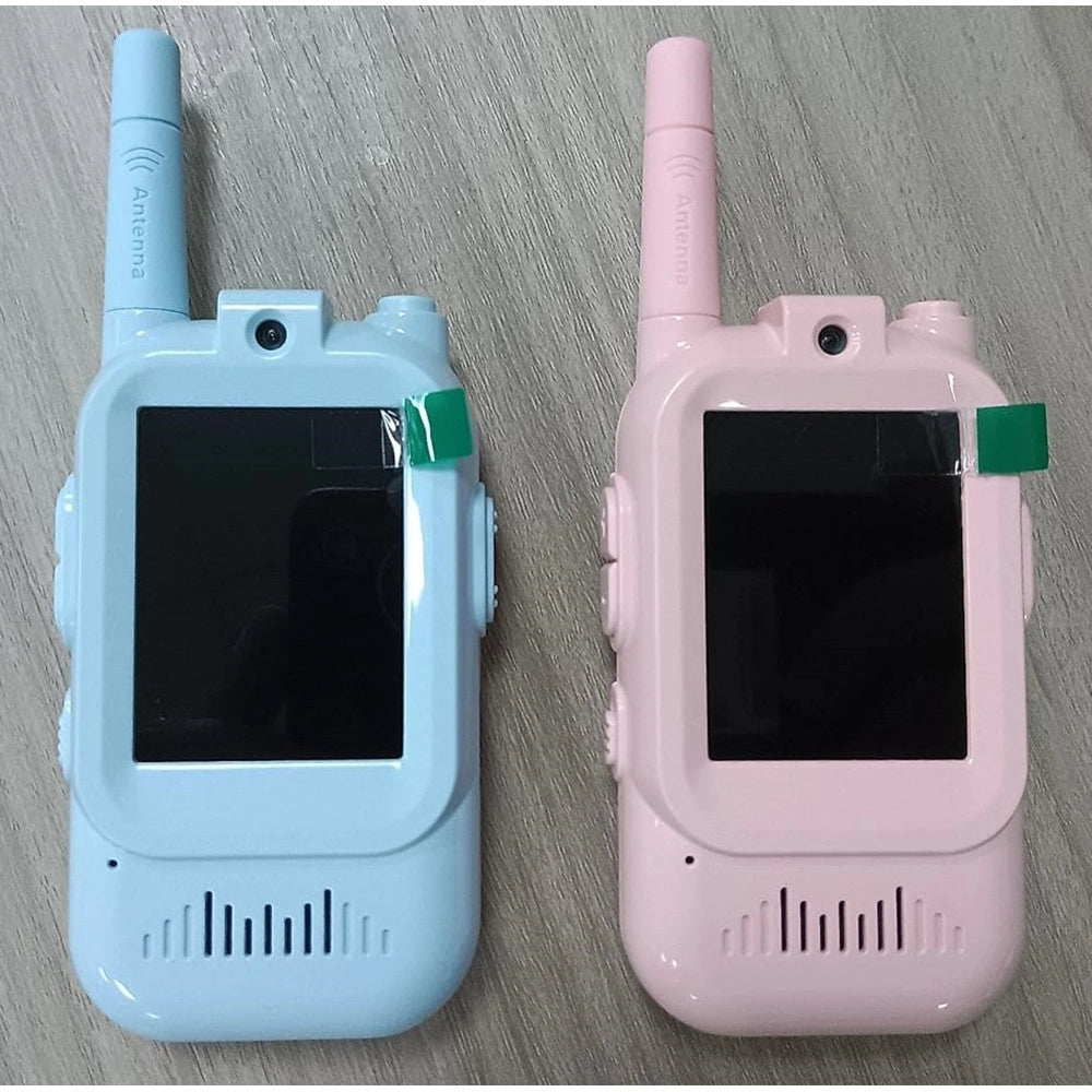 Trade Shop - Walkie Talkie Per Bambini Video Chat Con Schermo Radio Giocattolo Ricaricabili Cambia Voce -