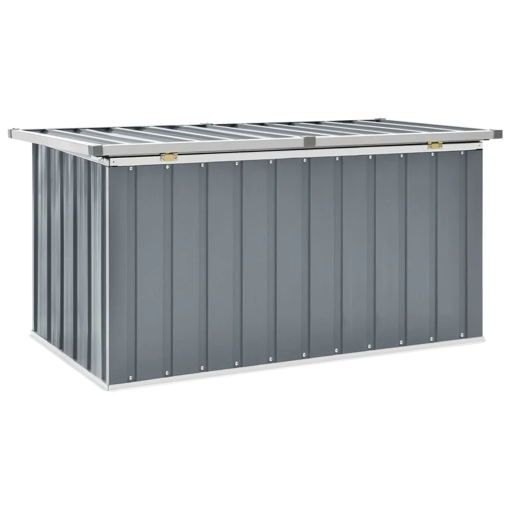Baule portaoggetti da giardino 129 x 67 x 65 cm grigio 02_0013082