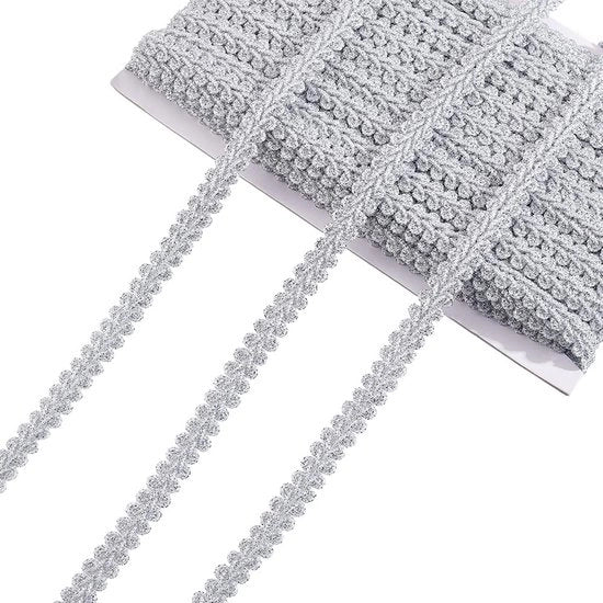 Tessuto Vincenato a Gimp 25 Metri - Decorazione per Interni - Artigianato - 1,3 cm Larghezza - Felpa Polyester