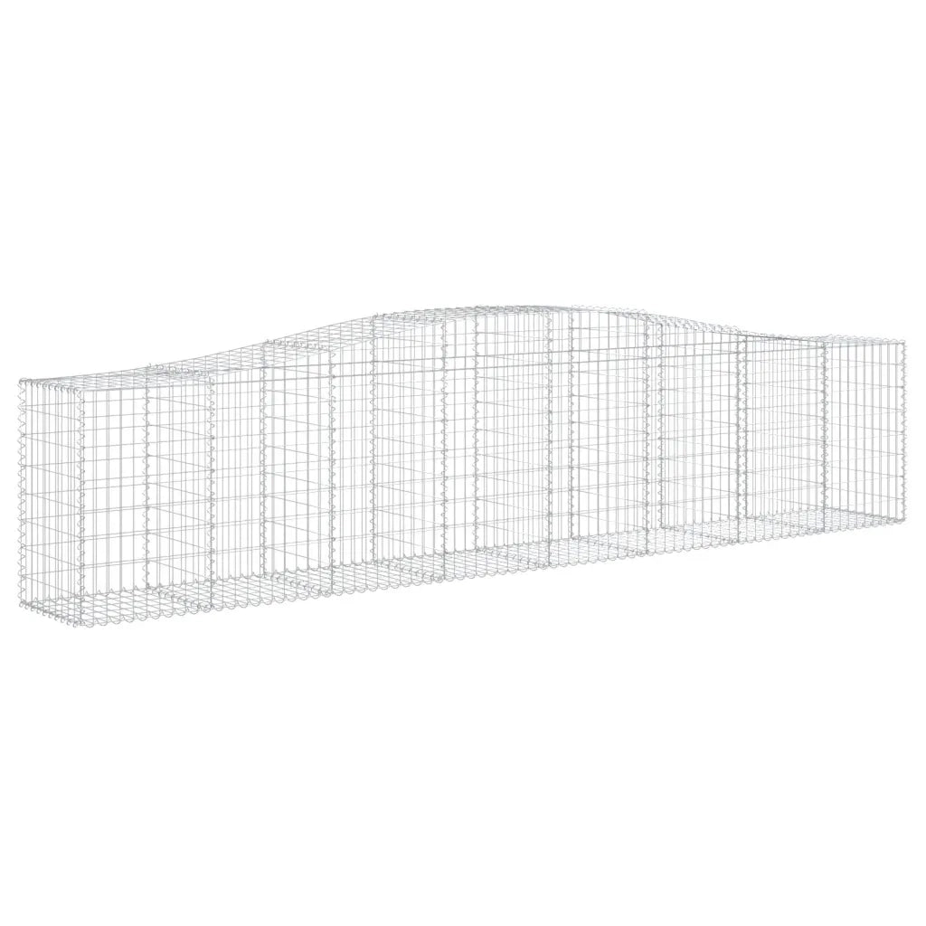 Cesti Gabbioni ad Arco 4 pz 400x50x80/100 cm Ferro Zincato
