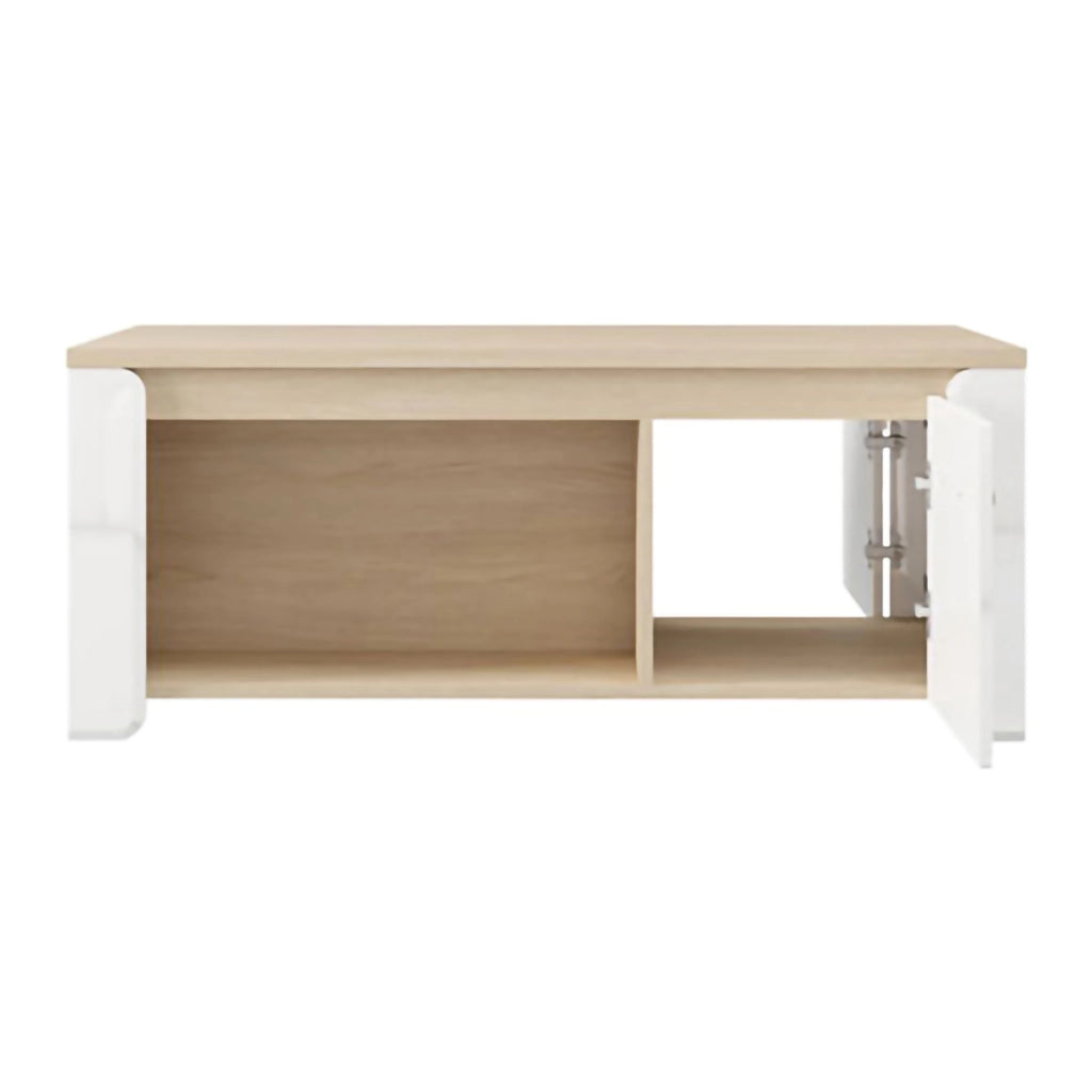 Niella, Tavolino da Salotto con Piedini, 120x55x50h cm Marrone Rovere