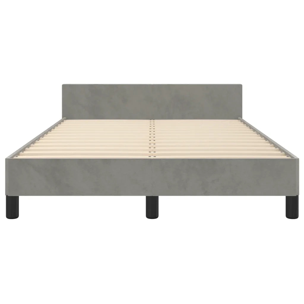 Giroletto senza Materasso Grigio Chiaro 120x190 cm Velluto