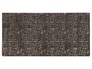 Tappeto da salotto Tappeto da soggiorno in viscosa grigio e dorato 80 x 150 cm