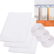 Reticolo anti insetti per finestra (3 pacchi), setole per finestre, tagliabile su misura, protezione affidabile contro zanzare, mosche, insetti, parassiti, 130 x 150 cm, setole per finestre, bianco