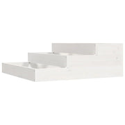 Fioriera rialzata per piante e fiori terrazza giardino 78 x 78 x 27 cm legno massello di pino bianco 02_0037863