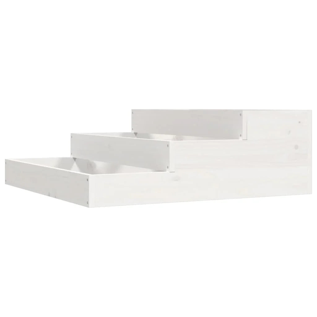 Fioriera rialzata per piante e fiori terrazza giardino 78 x 78 x 27 cm legno massello di pino bianco 02_0037863