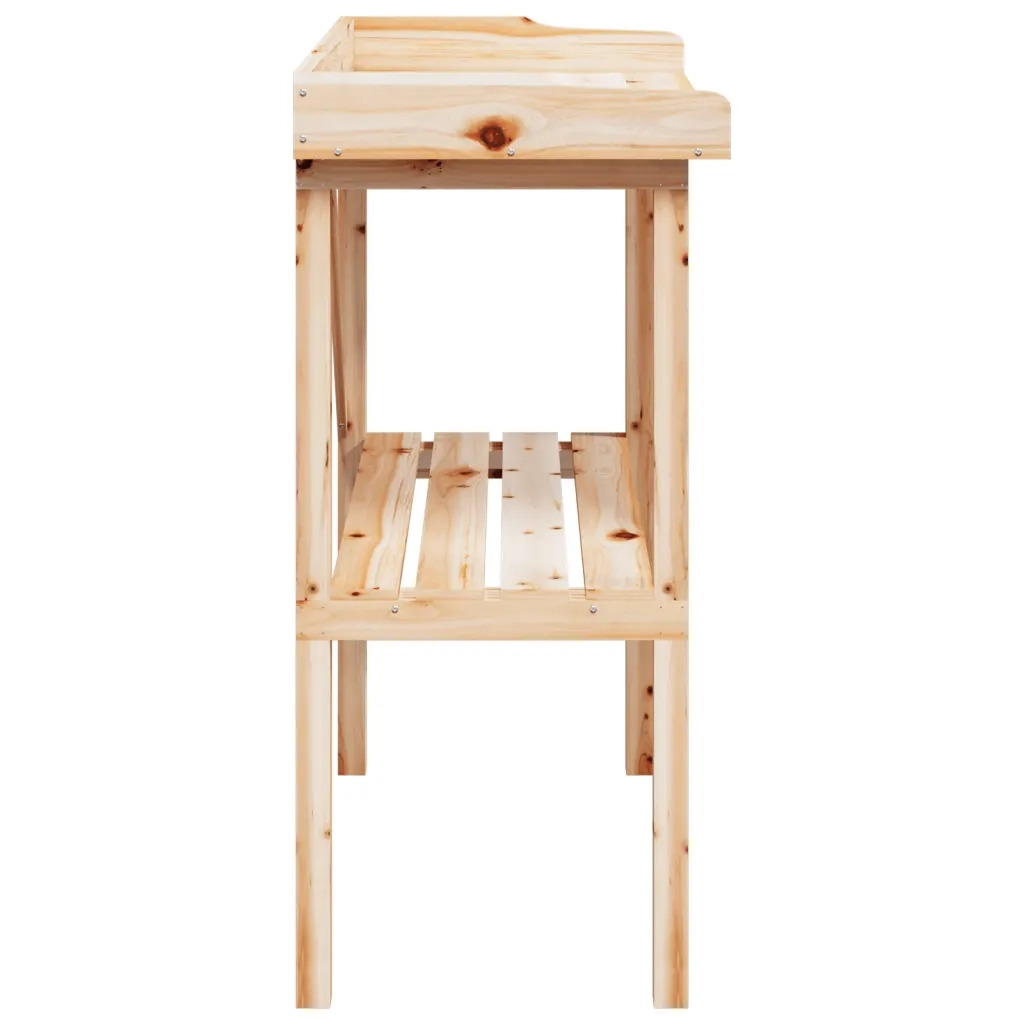 Tavolo Piante con Ripiano 78x38x,82,5cm Legno Massello di Abete CFW9189569