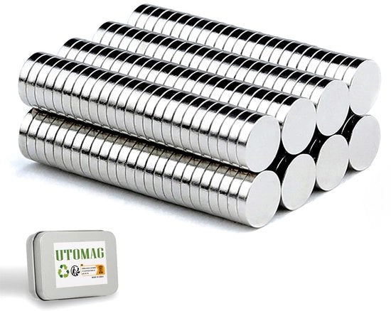 100 pezzi di magneti neodymium forti 8 x 1 mm, magneti mini rotondi permanenti extra forti per frigorifero, tabella magnetica, lavagna, foto, bacheca, cucina, ufficio, scuola