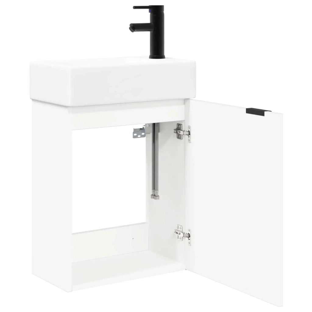Mobile bagno con rubinetto Bianco 45,5 x 22,5 x 84 cm