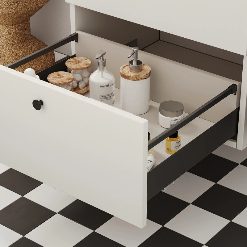 Cassetto esterno Simplex 25 kg, altezza 88 mm, profondità 490 mm, Acciaio, Verniciato bianco