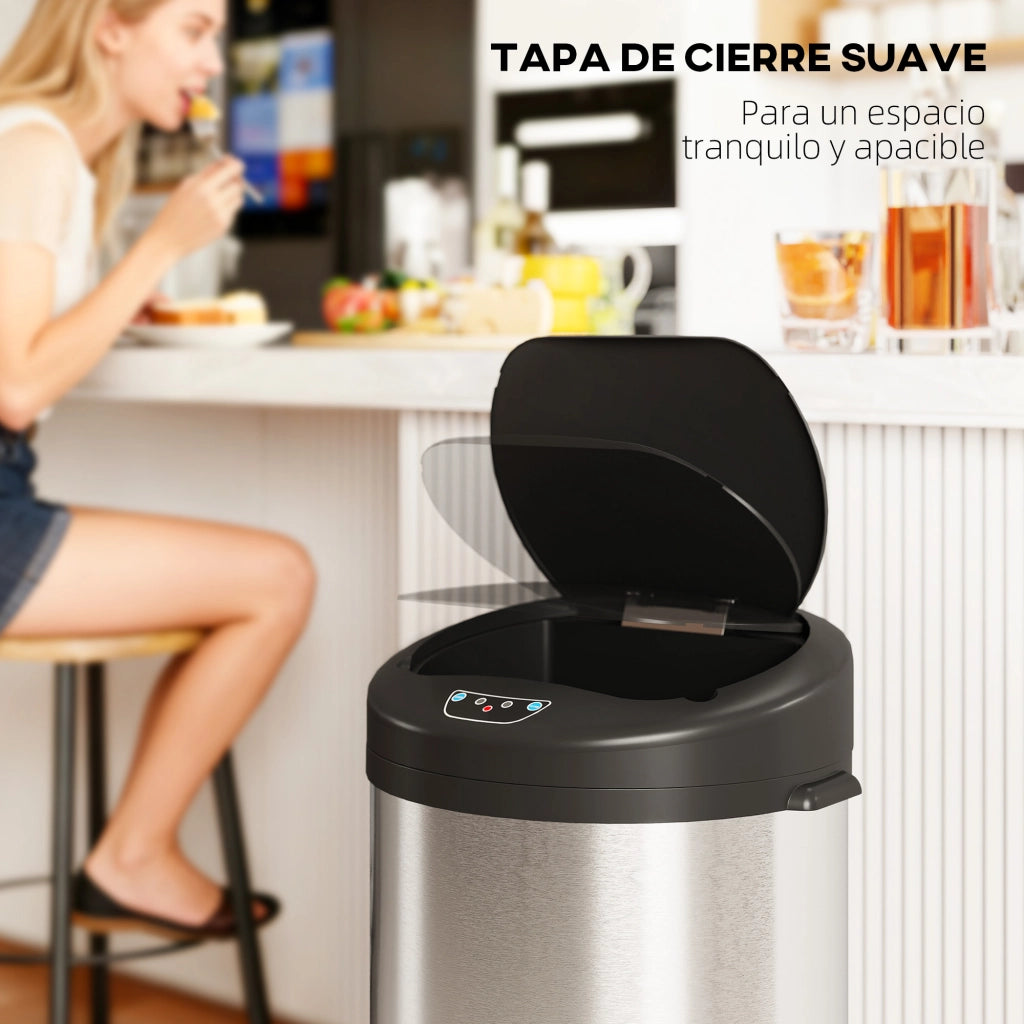 Cestino automatico 55L inox ¨C zephmum ¨C 55 litri argento