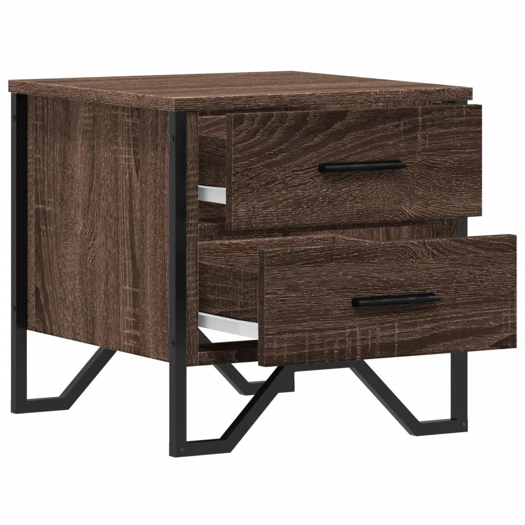Comodino Rovere Marrone 40x41x40 cm in Truciolato 848512