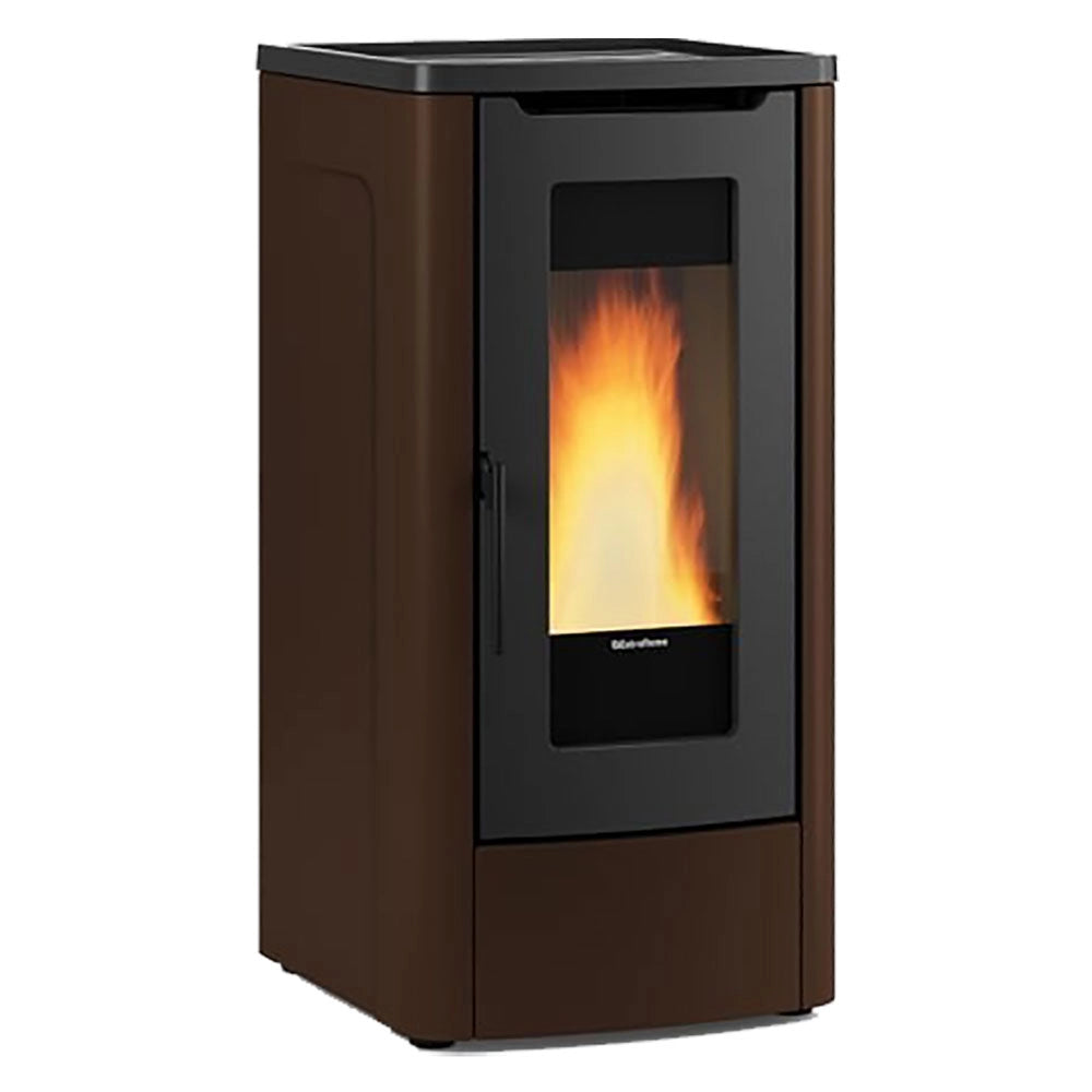 1pz stufa a pellet 'dahiana vfs' colore bordeaux cod:ferx.7002112nlm
