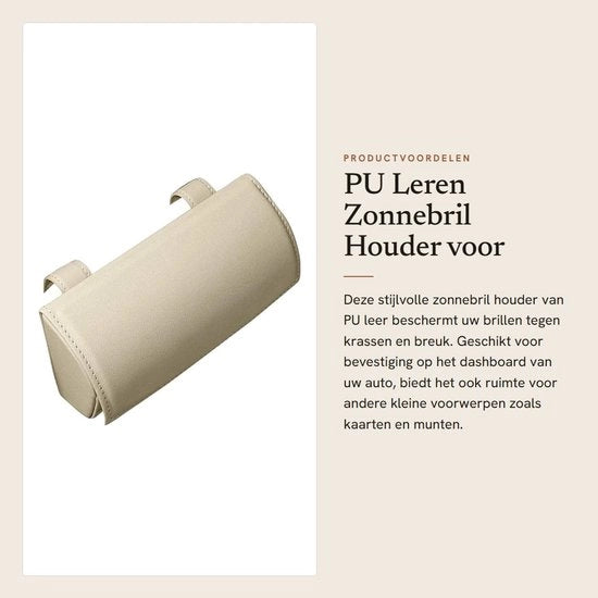 Organizzatore di Pannelli per Auto - Bracciale per Occhiali in PU - Auto - Organizzatore di Pannello di Controllo - Autoadesivo - Chiusura Magnetica - 18,1x7,9x5 cm