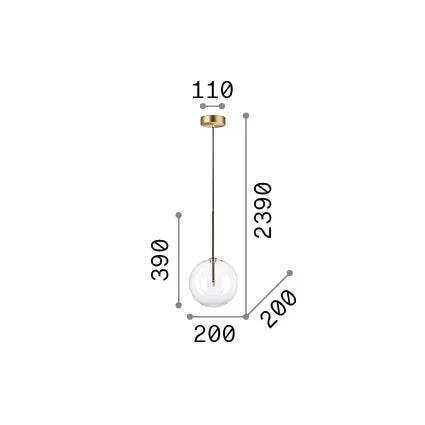 Lampada A Sospensione Equinoxe 1 Luce G4 Cromo