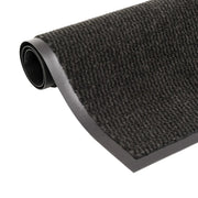 Zerbino | Tappeti Antipolvere 2 pz Rettangolari Trapuntati 60x90 cm Neri