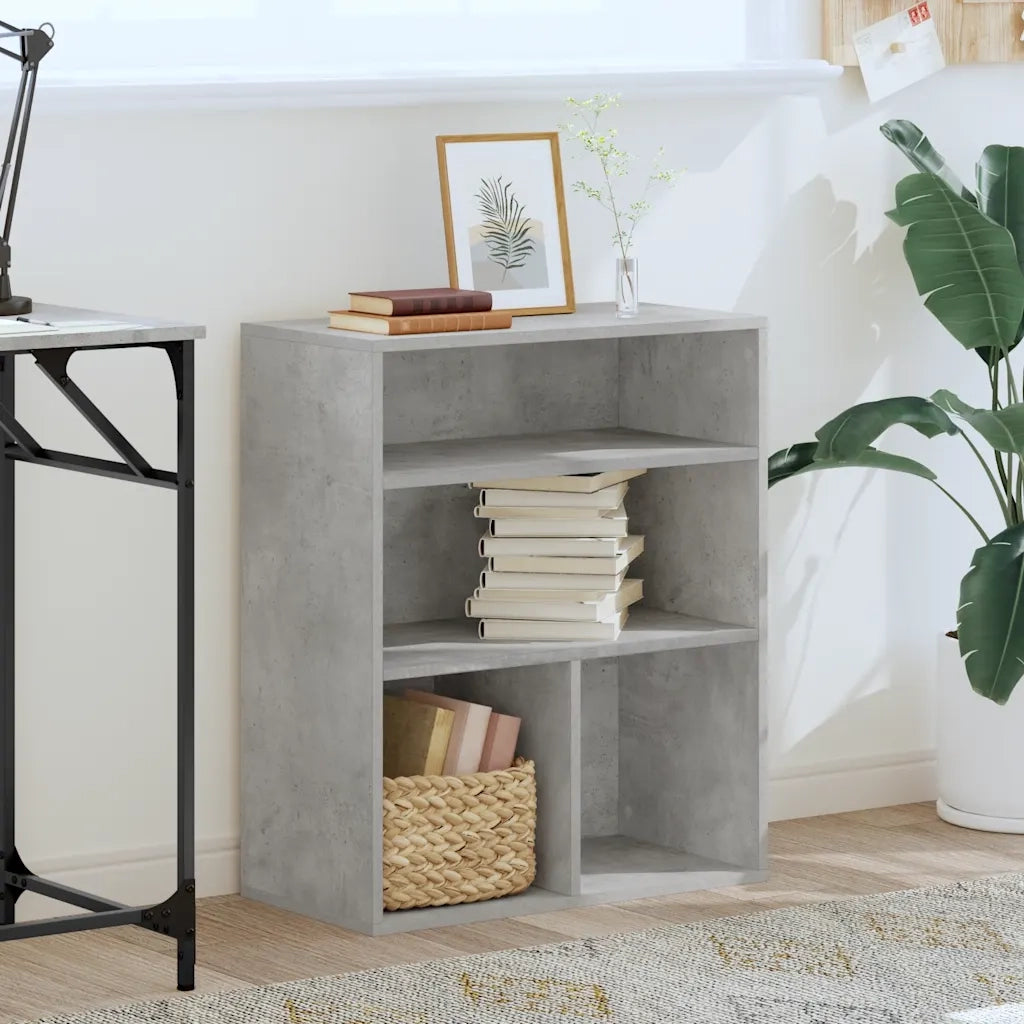 vidaXL Libreria Grigio Cemento 60x30x71,5 cm in Legno Multistrato