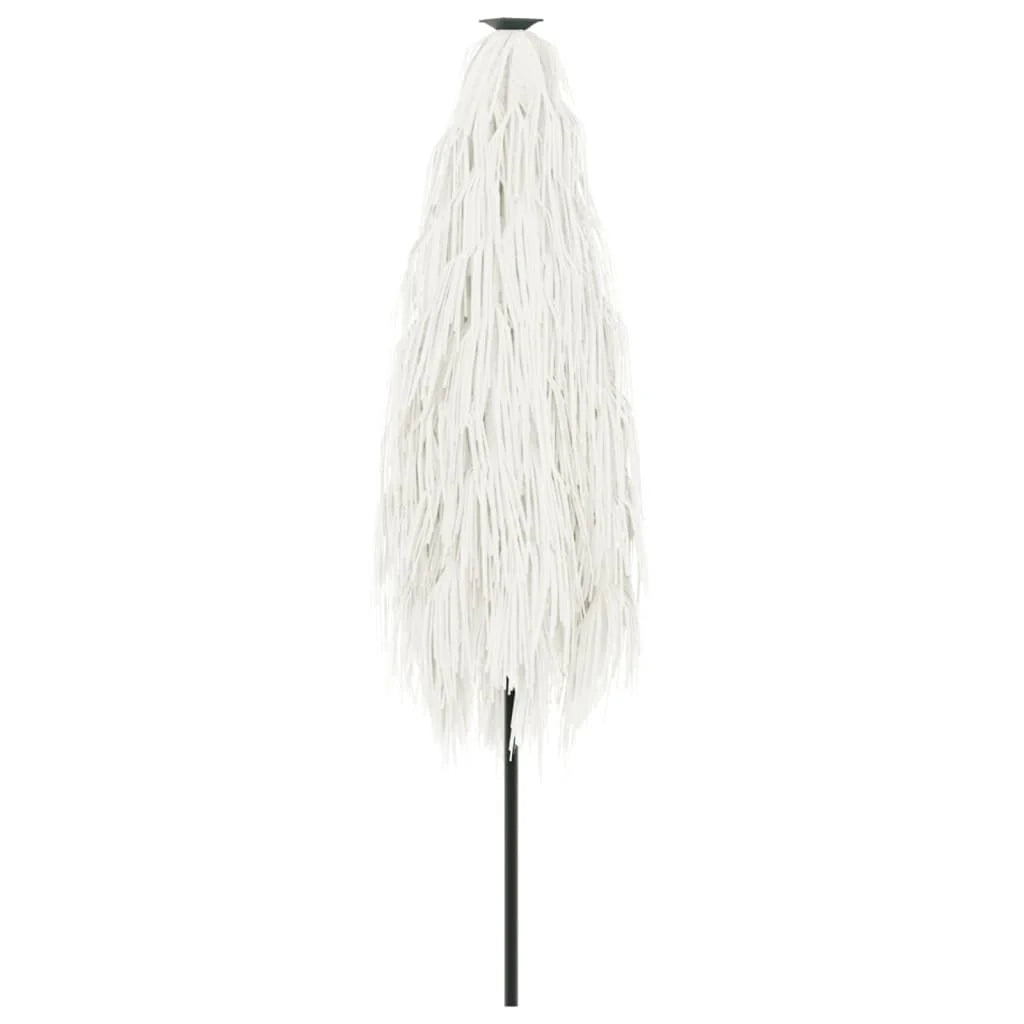 Ombrellone da giardino con palo in acciaio protezione UV e pioggia 388 x 388 x 248 cm design moderno poliestere bianco 02_0056411