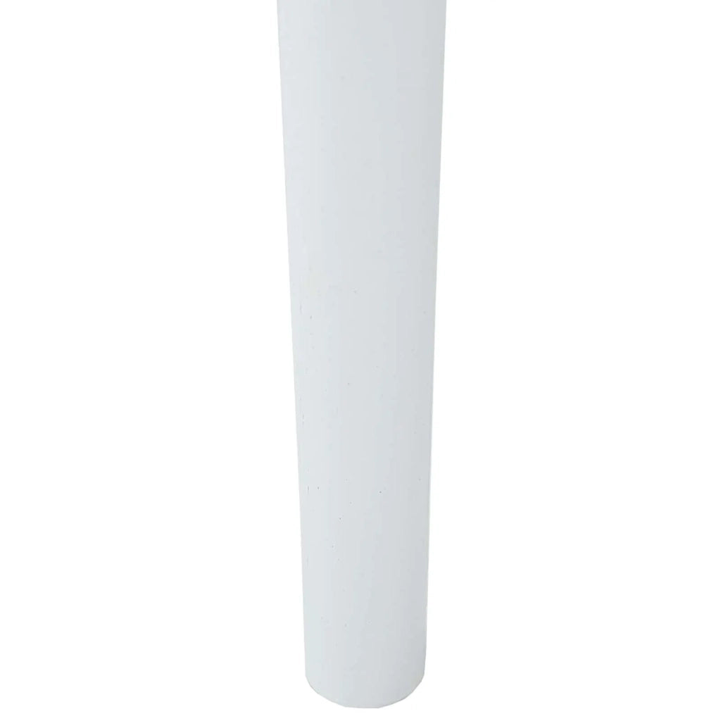 Sedia da pranzo 2 pcs Bianco e Naturale Legno di gomma solido