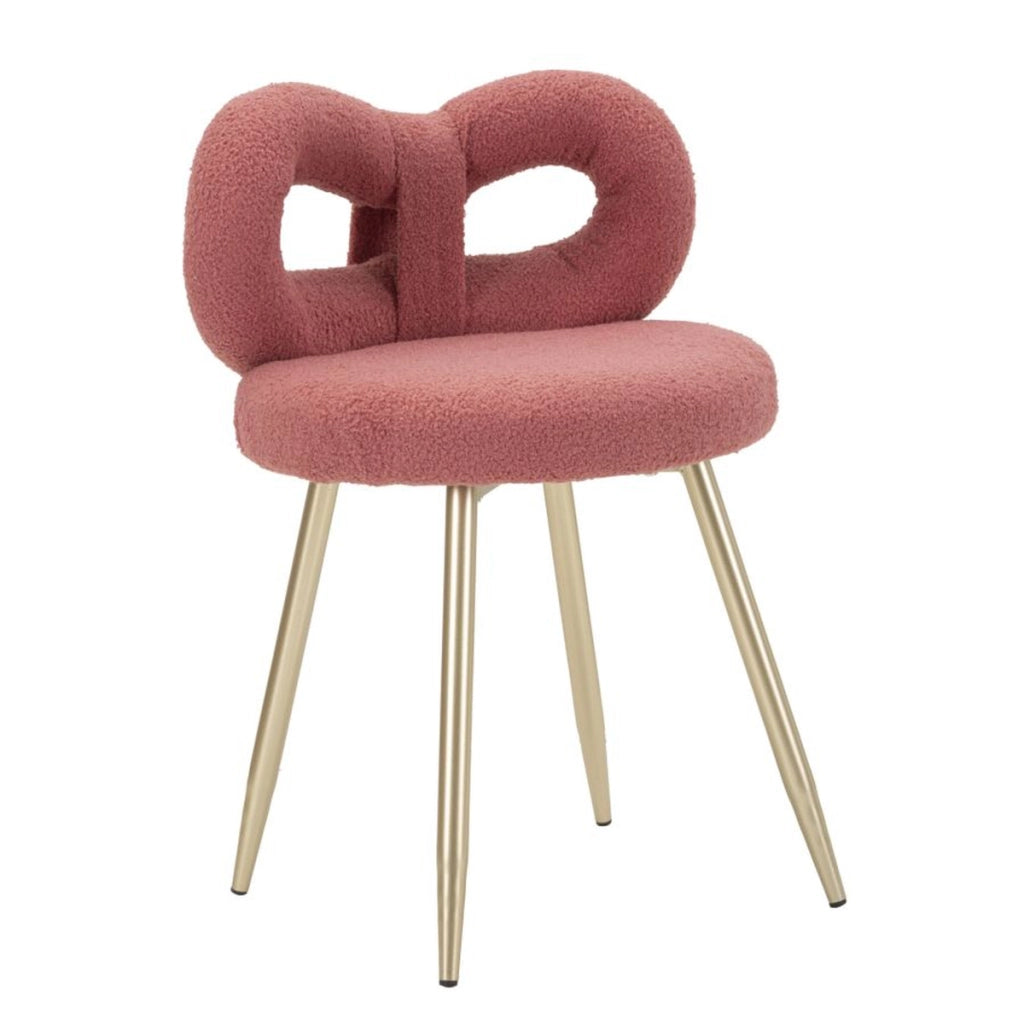 Sedia Fiocco 1, Rosa, MDF, 40x40x67 cm