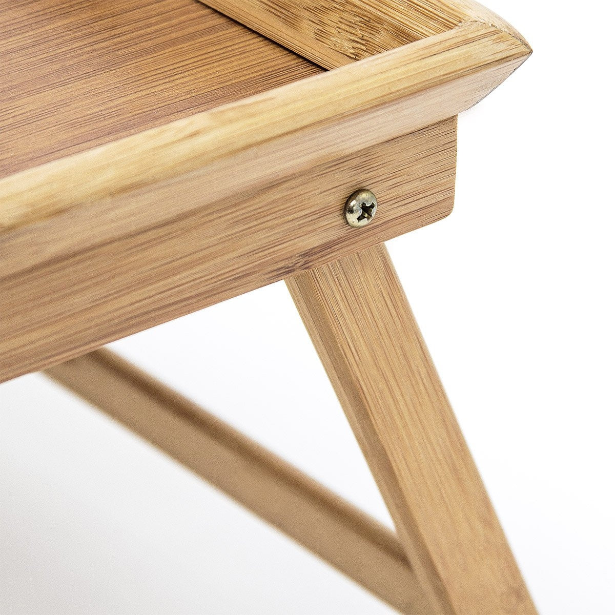 Vassoio per colazione in bambù con mensola da letto pieghevole 2013072