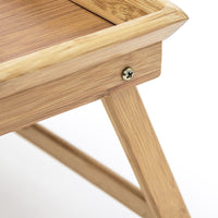 Vassoio per colazione in bambù con mensola da letto pieghevole 2013072