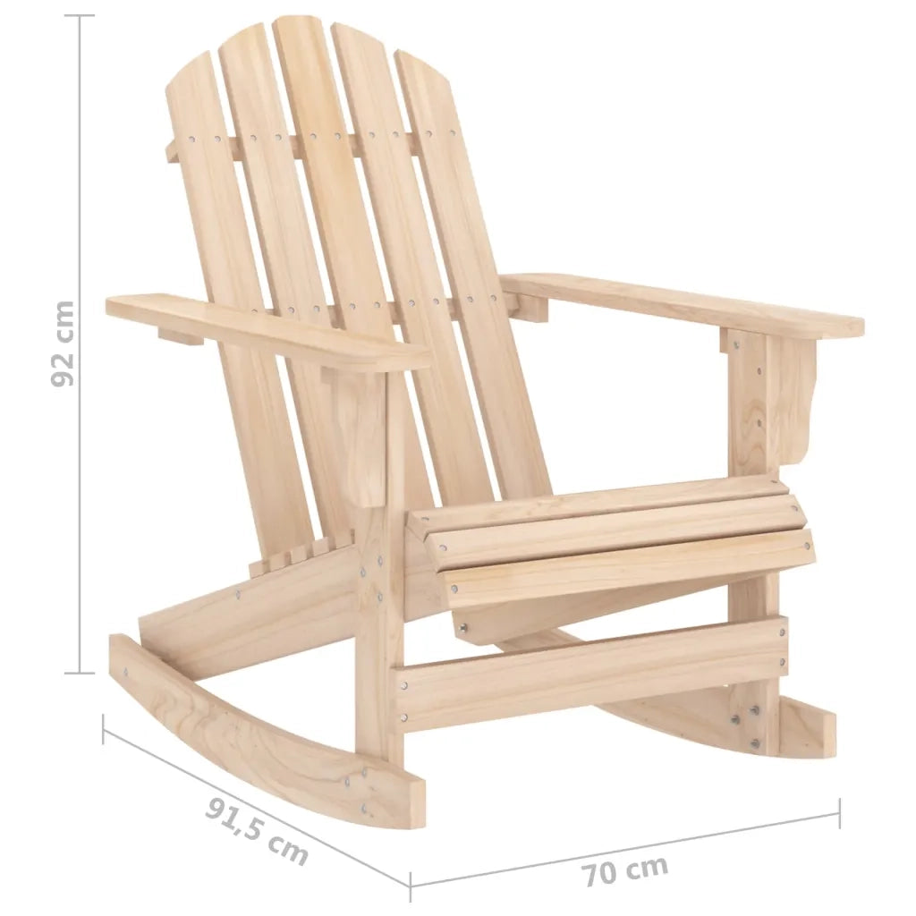 Sedia a Dondolo Giardino Adirondack in Legno Massello di Abete 315882