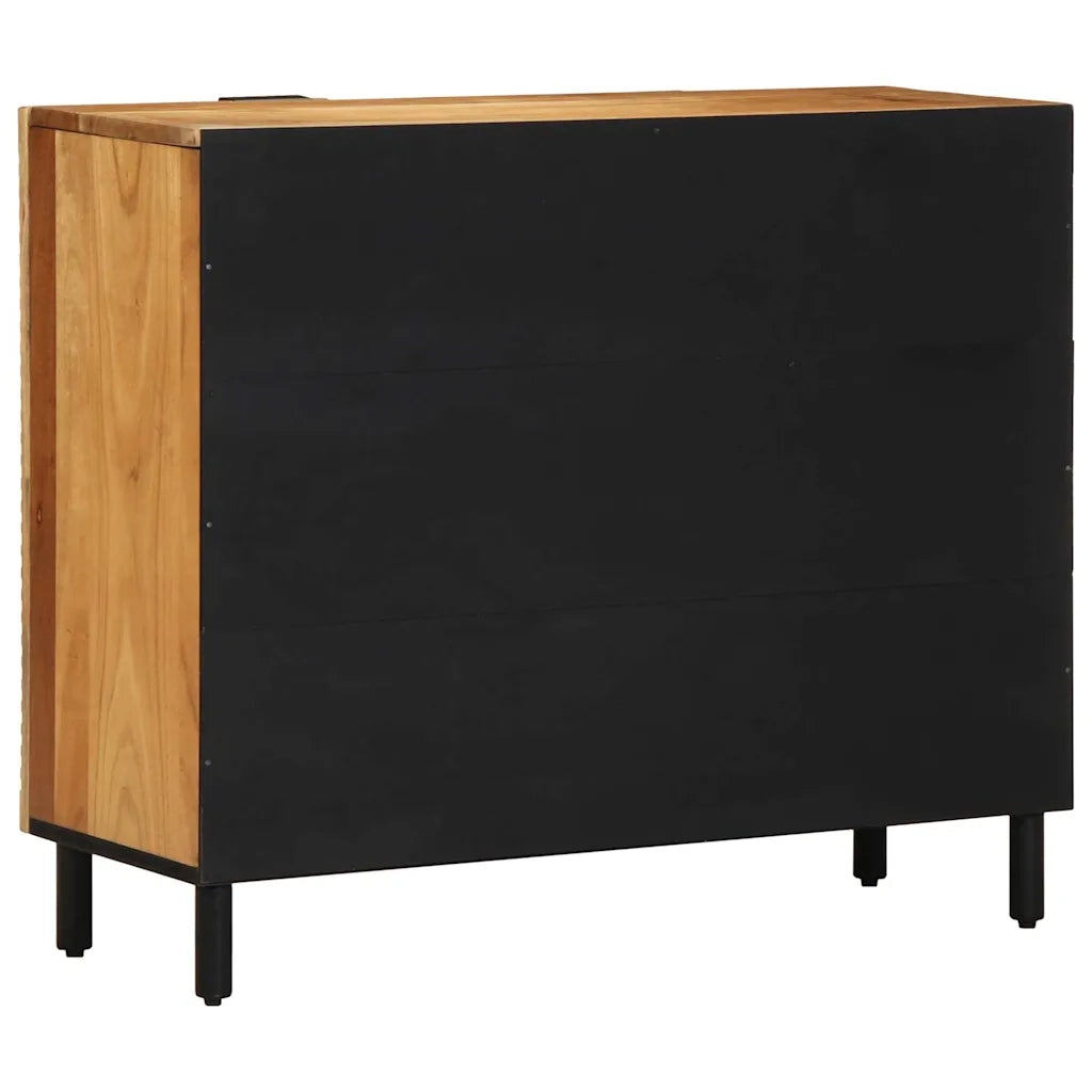 Credenza Naturale 90 x 33,5 x 75 cm Legno di Acacia Massello 4017784