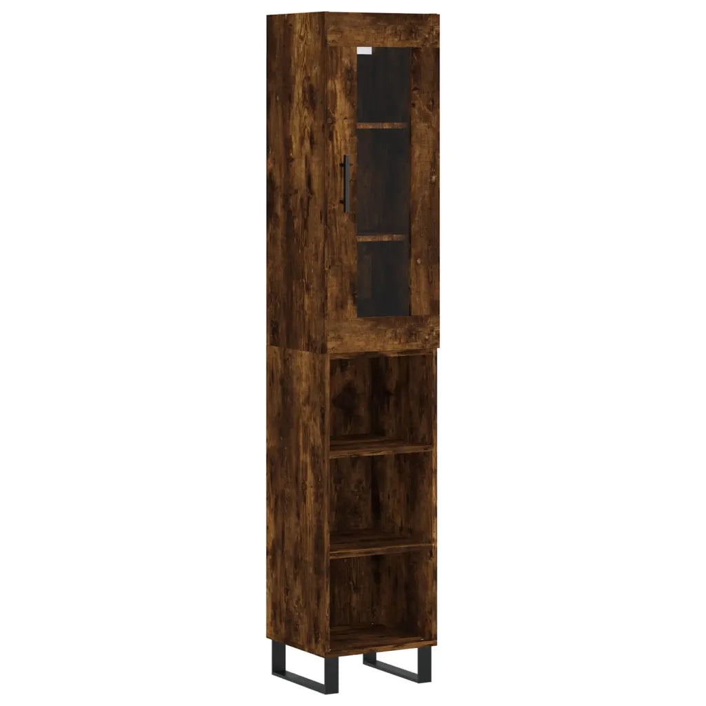 Credenza Rovere Fumo 34,5x34x180 cm in Legno Multistrato 3199390