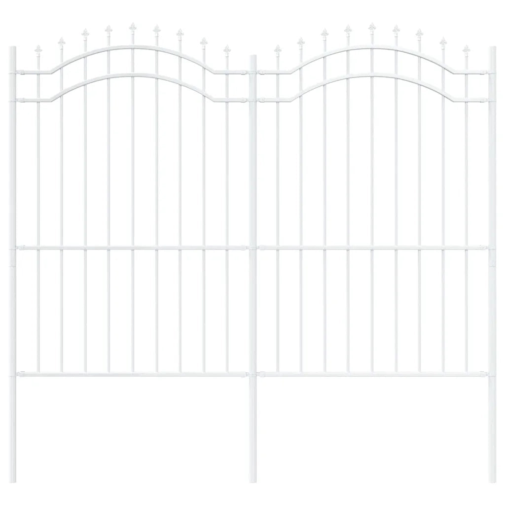 vidaXL Recinzione per Giardino Bianco 215 cm