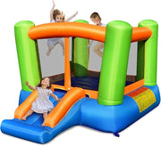 Castello Gonfiabile Per Bambini, Casa Gonfiabile con Grande Area per Saltare e Scivolo, Con Borsa di Trasporto e Kit Riparazione, Ideale Per 3 Bambini 3-10 Anni (Senza soffiatore)