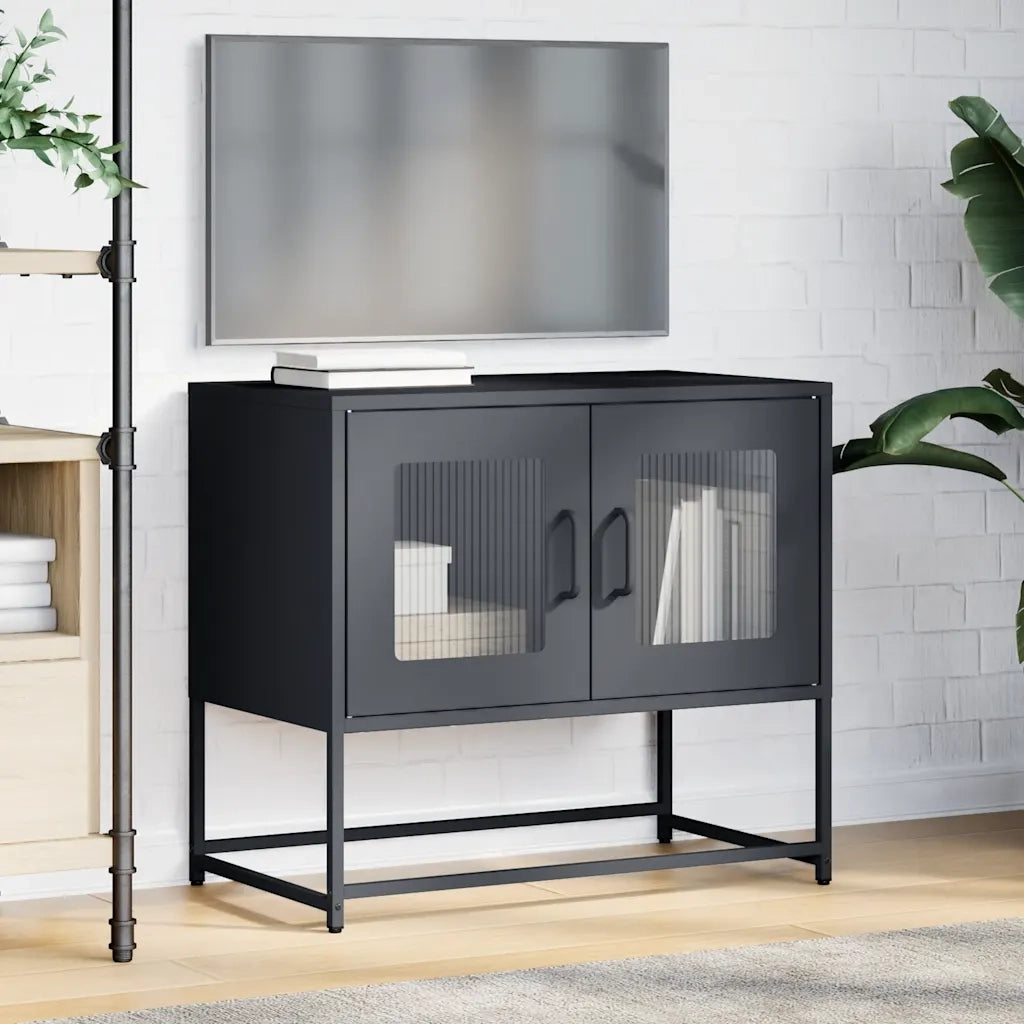 Mobile TV Antracite 68x39x60,5 cm in Acciaio Laminato a Freddo 853334