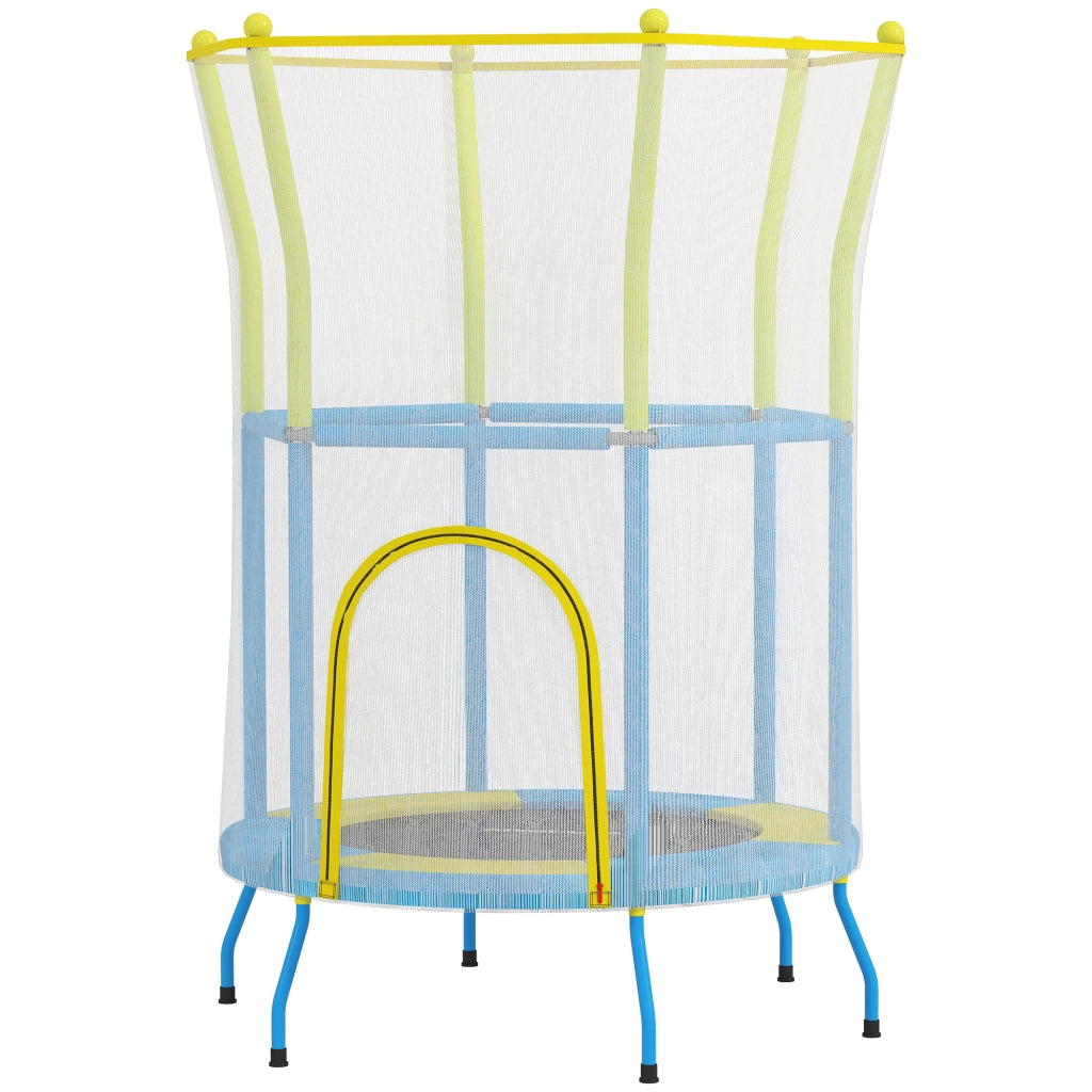 Trampolino per Bambini con Rete di Sicurezza ¨C zephmum ¨C 140cm ? Blu